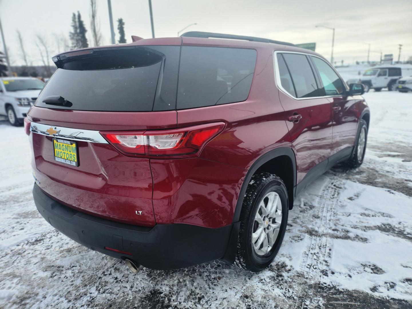 2020 Red /GRAY/BLACK Chevrolet Traverse LT (1GNEVGKW9LJ) with an 3.6l engine, 9 speed transmission, located at 1960 Industrial Drive, Wasilla, 99654, (907) 274-2277, 61.573475, -149.400146 - Photo#6